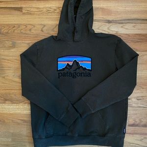 Patagonia P-6 Logo Uprisal Hoodie Men's Size XL in Brown